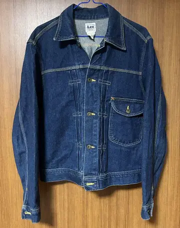 Lee 데님 자켓 M 1st 0401 다크 네이비 화이트 택