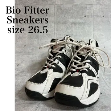 Bio Fitter 스니커즈 화이트 블랙 사이즈 26.5 남성용