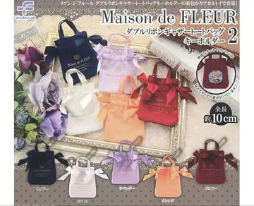 Maison de FLEUR 더블 리본 개더 토트백 키링