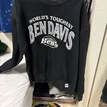 BEN DAVIS 블랙 맨투맨 L