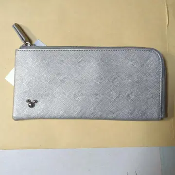디즈니 미키 L형 지갑 실버