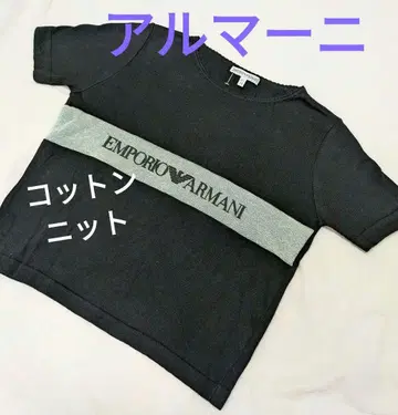 EMPORIO ARMANI 니트 티셔츠 코튼 100% 아르마니