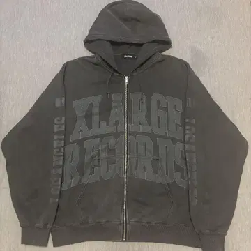 XLARGE RECORDS 후드 부착 후드티 XL 사이즈 다크 그레이