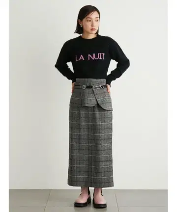 릴리 브라운 리버서블 코르셋 포함 타이트 스커트