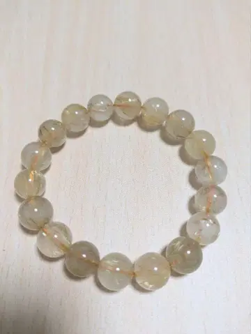 올드 12mm 골드 루틸 팔찌 손목 둘레 15~16cm