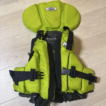 [ 새상품급 ] mont-bell 구명 조끼 85-125cm 라임 그린