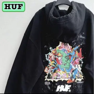 HUF 마블 콜라보 어벤져스 후드티 L