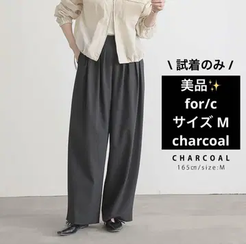 새상품급 for/c 턱 와이드 팬츠 4개 턱 커브 팬츠 포씨 M