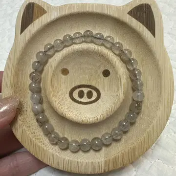 실버 루틸 6mm 팔찌