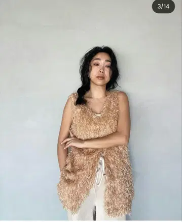 시루무린 페더 프린지 튜닉 상의 민트