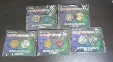 포켓몬 코인 패턴 핀즈 5종 세트 (컴플리트)