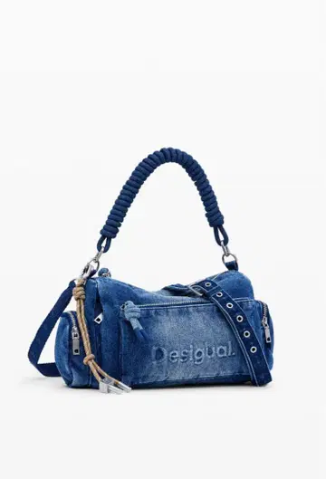 Desigual 로프 핸들 데님 백 블루