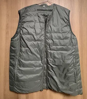 MUJI Labo 2017AW 노카라 베스트 카키 XL