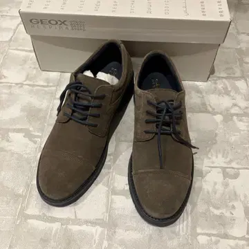 GEOX 브라운 스웨이드 레이스업 슈즈