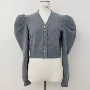 [ 새상품 택 ] cygne 하트 가디건 그레이 시뉴