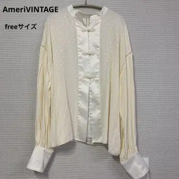 AmeriVINTAGE 아메리빈티지 아이보리 긴팔 블라우스 실크 터치