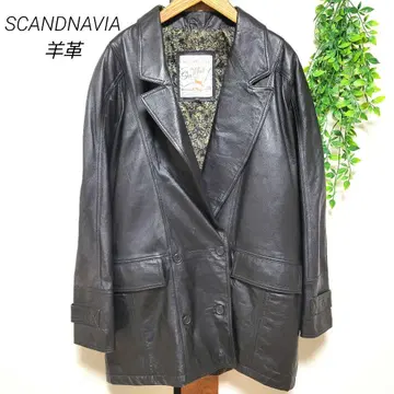 SCANDNAVIA 양가죽 램 가죽 자켓 패턴 빈티지