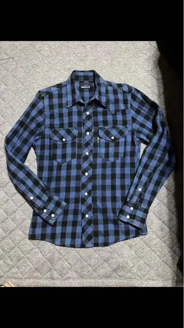 BLUE BLUE INDIGO DYE 긴팔 플란넬 셔츠