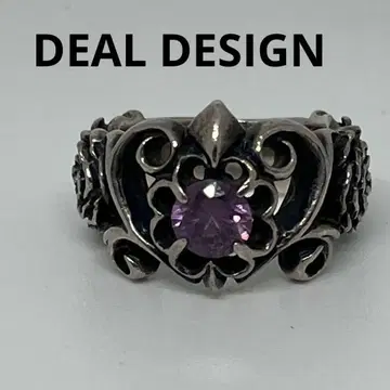 DEAL DESIGN 하트와 장미 실버 반지 남성용 여성용