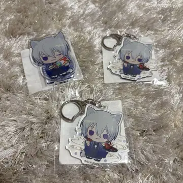 오늘부터 신령님 쿠지비키도 아크릴 스탠드 아크릴 키링 토모에 3종 세트