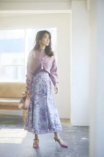 [Apuweiser-riche] 블레이드 프린트 스커트 S 사이즈