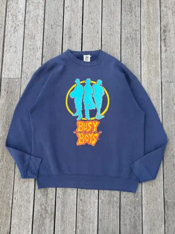 90's 'Busy Boys' 프린트 스웨트