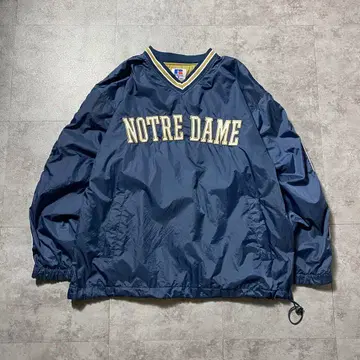 90s 러셀 애슬레틱 노트르담 대학 칼리지 로고 나일론 풀오버