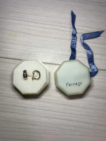 Pareage 실버 후프 귀걸이 케이스 포함
