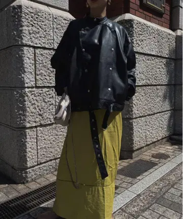 Ameri vintage RETRO FAKE LEATHER JACKET