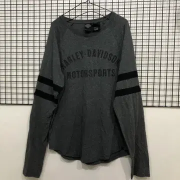 A685 HARLEY-DAVIDSON 긴팔 티셔츠 로고 그레이 L