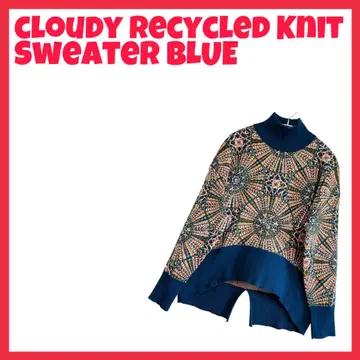 초레어 레어 cloudy Recycled Knit Sweater BLUE