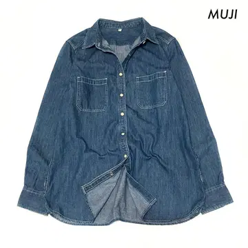 MUJI 무인양품 여성용 긴팔 데님 셔츠 XL 사이즈