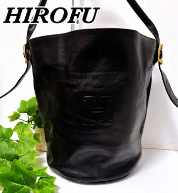 HIROFU 히로후 가죽 핸드백 버킷백 블랙