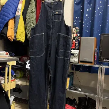 Dickies 다크 데님 오버롤