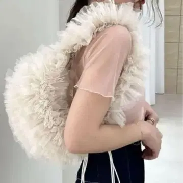 SNIDEL 스나이델 라메도트튤백 IVR 아이보리