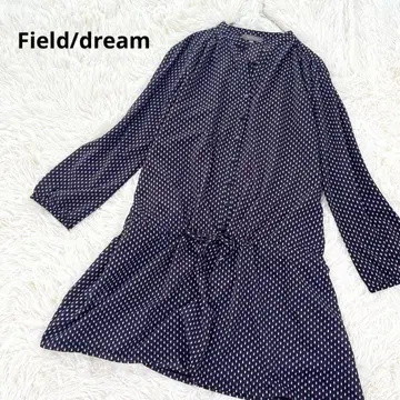 필드 드림 시어 튜닉 스키퍼 블라우스 올 패턴 도트 아트 패턴