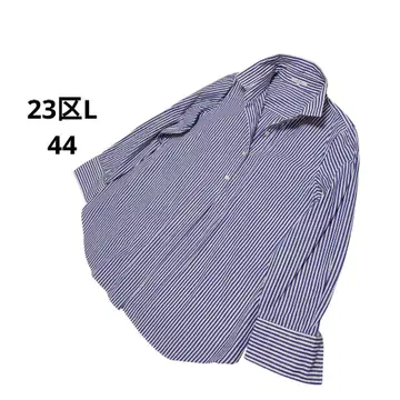 23구 [세탁 가능] CANCLINI 코튼 블루 스트라이프 셔츠 44