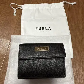 FURLA 블랙 3단 폴더형 지갑 수납 가방 포함 새상품급 훌라