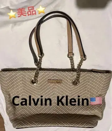 Calvin Klein 베이지 토트백 핸드백