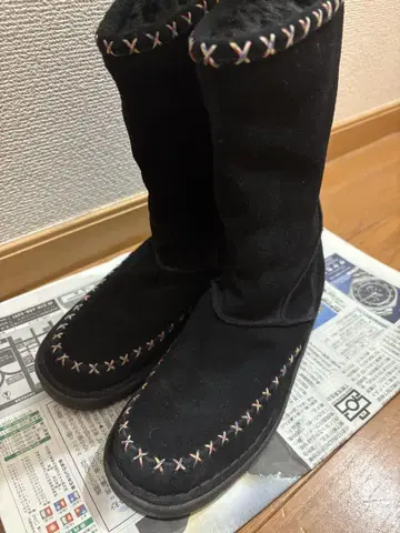 호킨스 블랙 부츠 안쪽 보아 자수