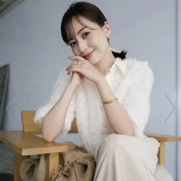 anuans 샤기 자카드 셔츠 아이보리