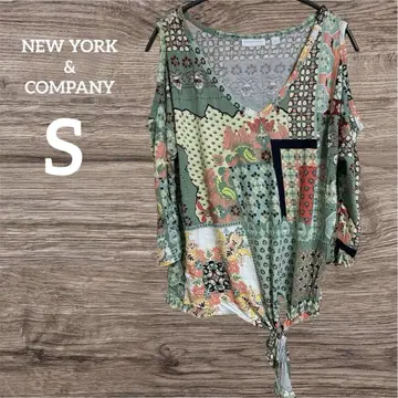 NEW YORK & COMPANY 패치워크 패턴 튜닉 S