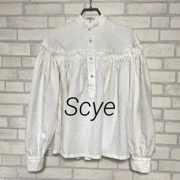 일본제 Scye 사이 턱 롱 슬리브 블라우스 상의 36 @