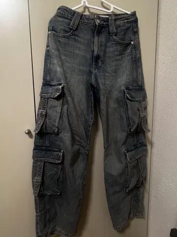 ZARA 카고 팬츠 EU 34 인디고 블루