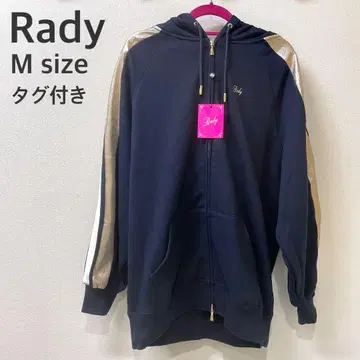 [ 새상품급/택 포함 ] Rady 네이비 BIG 후드티 M 골드 화이트