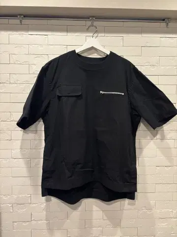 sacai 풀오버 반팔 셔츠 프론트 포켓 부착 사이즈 3