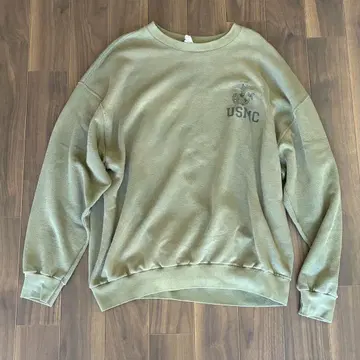 USMC USA제 코튼 카키 프린트 맨투맨