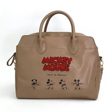 새상품급 아코모데 미키 숄더 보스턴 백