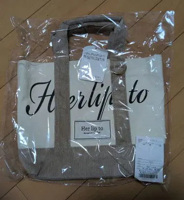 herlipto mini tote 신주쿠 루미네 한정판 토트백 아이보리
