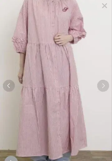 사만사 모스모스 7부 소매 티어드 원피스